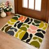 O-Orla Kiely Flower Floor Mat Cozy Flannel Soft Thick Non-Slip Mat For Living Room Bedroom Kitchen Decor Rugs