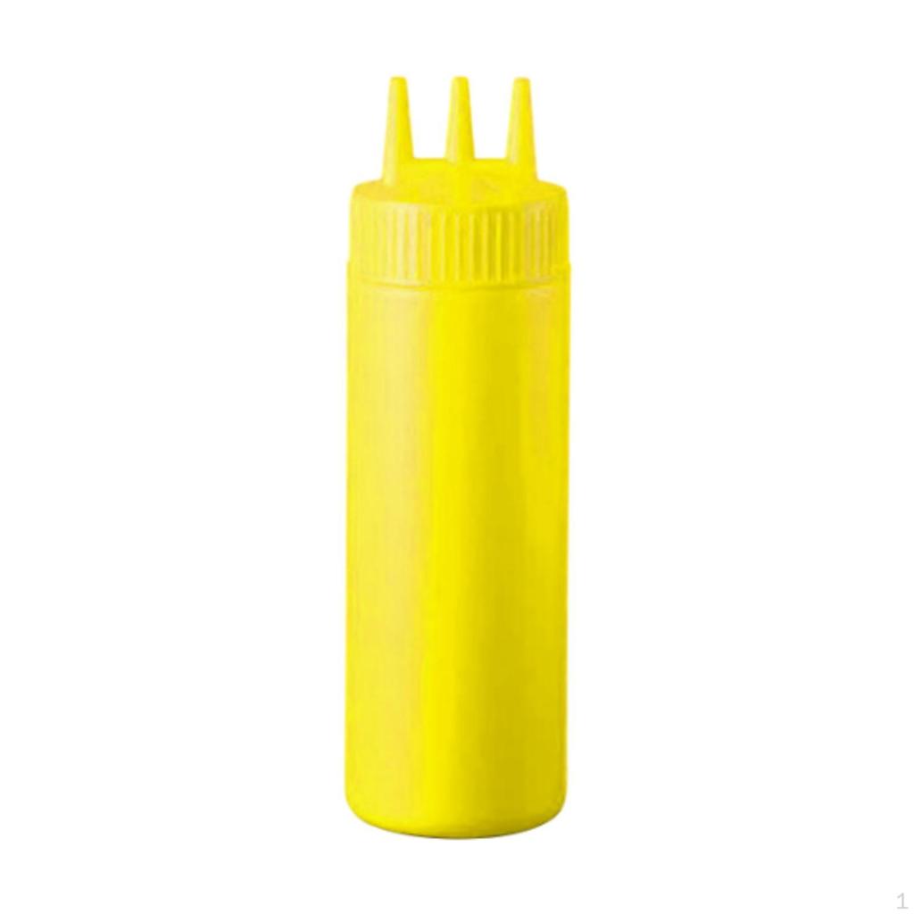 Bottle, Ketchup Pressure Dispenser, Triple Nozzle, Reusable Salad Dressing Seasoning
