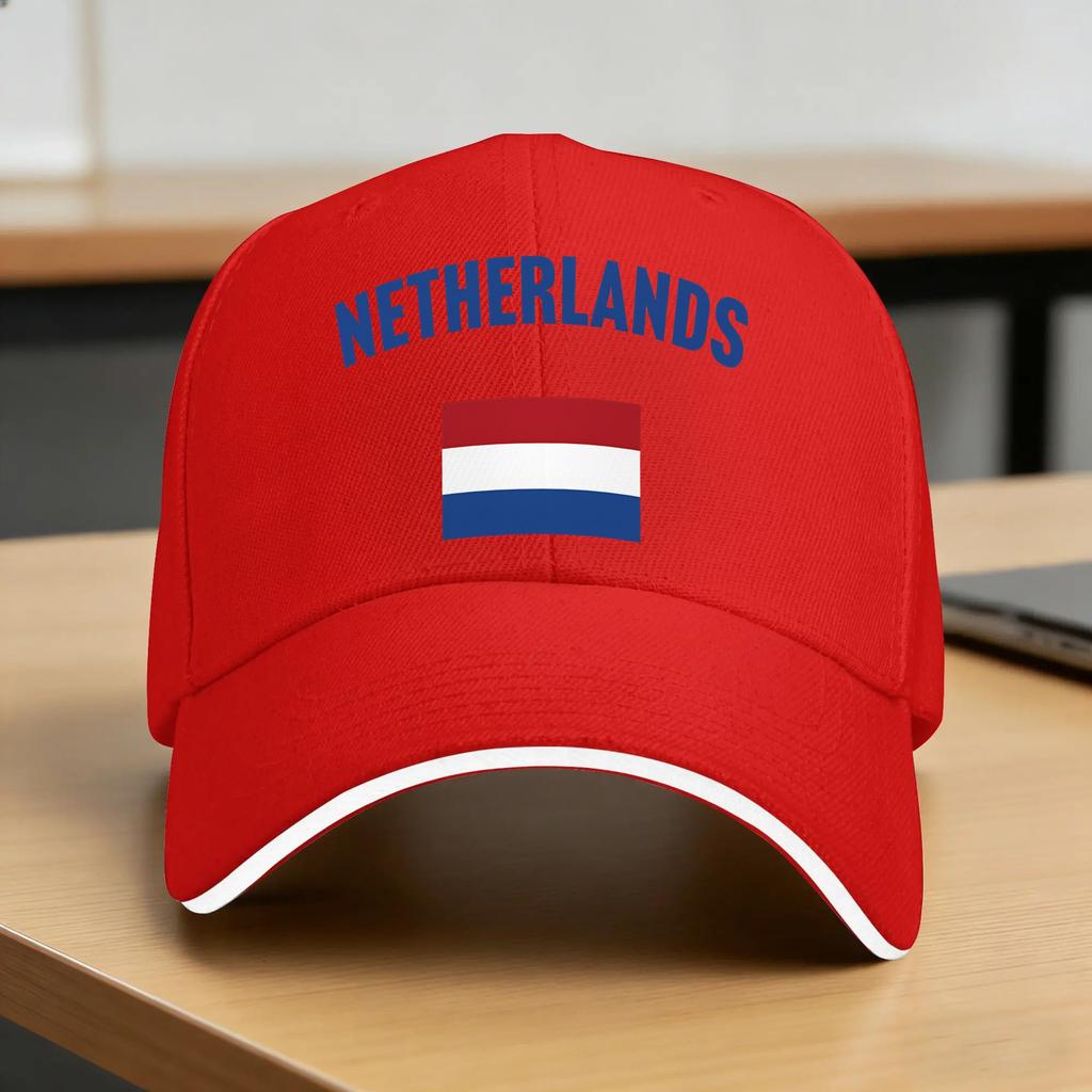 Nederlandse Vlag Baseballpet Kpop Rock Zon Hip Hop Hoeden Dames Unisex yk Grappige Custom DIY Baseballpetten