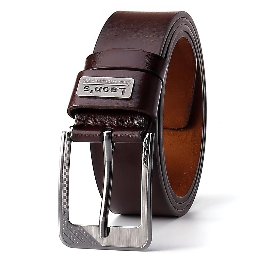 New Men's Casual Minimalist Leather Belt - High-End Trendy Design
