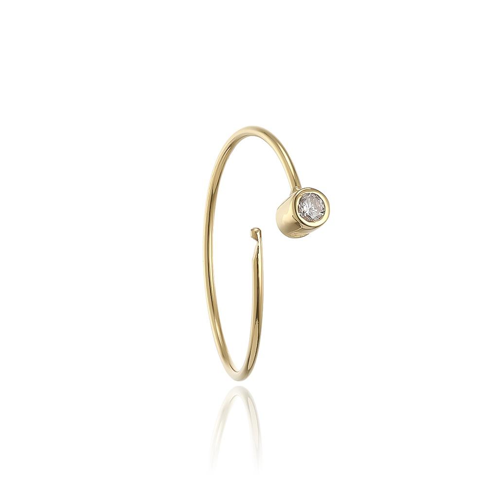 LLOYD L-Carat Modern British Round 14k Hoop Earrings LOFL2012G