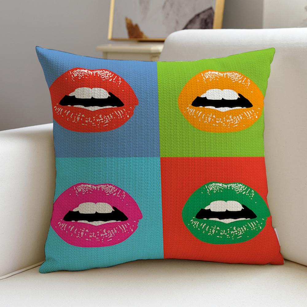 Artistic Andy Warhol ArtS Cushion Cover Breathable and Skinfriendly Linen Pillowcase Square Removable and Washable Cushion