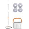Household Cleaning Mop Water Separation 360 Rotating Spin Mop Microfiber Hand-Free Lazy Squeeze Mop Self-Cleaning Flat Plate Mop