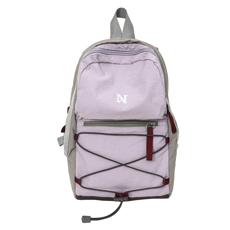 Student Small Bag Women's Lightweight Backpack Men Color Block Sports Travel Backpack