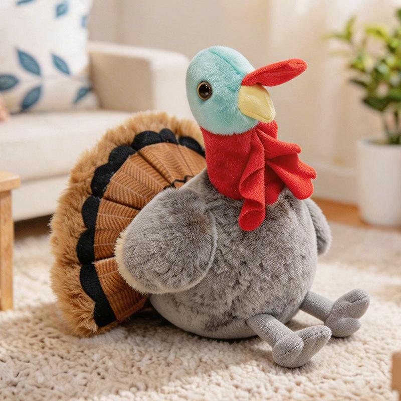 Grenzüberschreitende Simulations-Geflügel-Serie: Hahn, Henne, Truthahn, Schwarzes Huhn Plüschfiguren