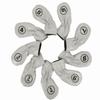 9pcs PU Material Golf Iron Head Covers Waterproof Golf Iron Covers  Daily Golf Training