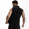 Men Sauna Suit Zipper Design Tummy Control Vest Sleeveless Stand-up Collar Shapewear Sweat Multi-functional Jacket Heat Trapping Body Shaper