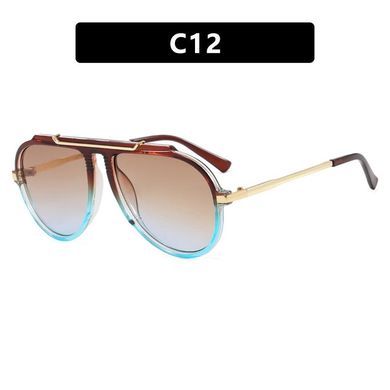 Personalized toad-shaped single beam sunglasses, new European and American sunglasses, retro fashion UV-proof sunglasses