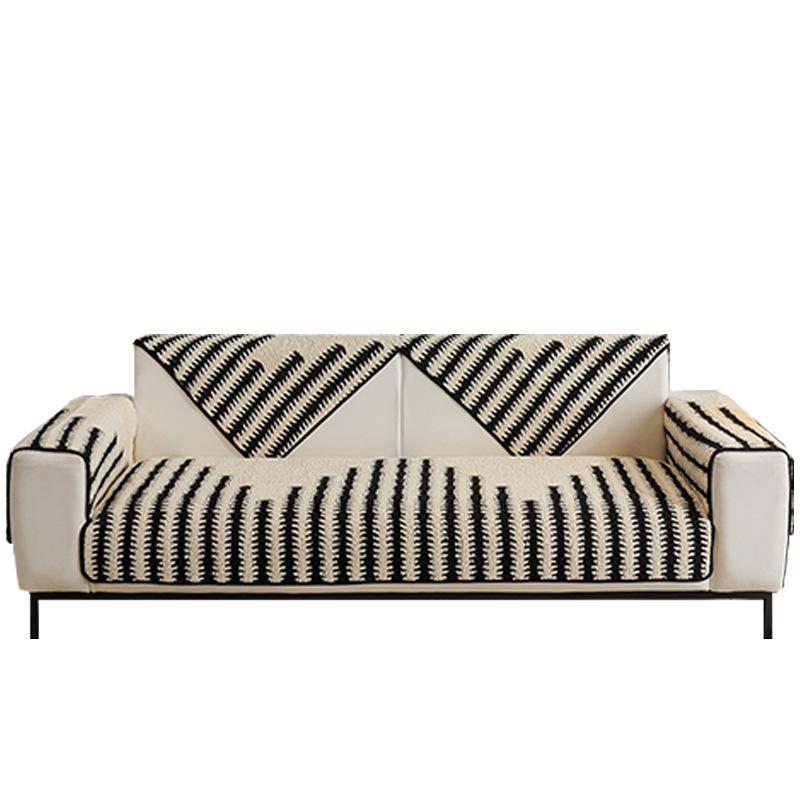 Plush Sofa Cushion Light Luxury High-End Non-Slip Seat Cushion  New Autumn And Winter Leather Sofa Cover Cover Cloth Towel
