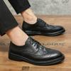Autumn Men Dress Shoes Fashion Leather Lace -Up Men 'S Casual Shoes British Style Business Office Footwear Formal Shoes Man