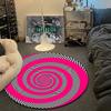 Statement Round Pop Art Multicolor Rug Mat, Non-Slip Floor Mat for Entryway
