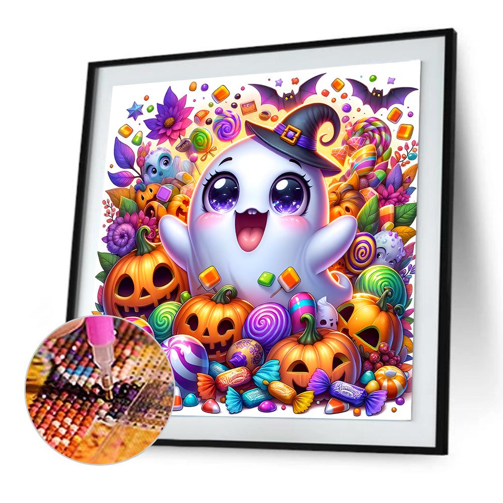 

5D-Diamantgemälde zum Selbermachen Runder Bohrer Halloween Heimdekoration Kunsth ZSH1077