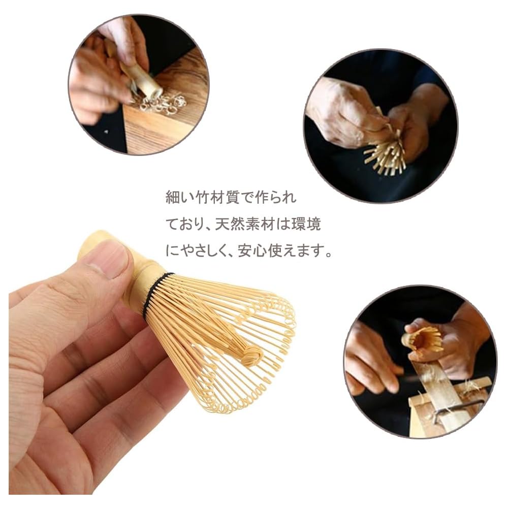BTtime Tea Whisk Set 3 Pieces Bamboo Chasen Chashaku Matcha Whisk Spoon Tea Ceremony Tools