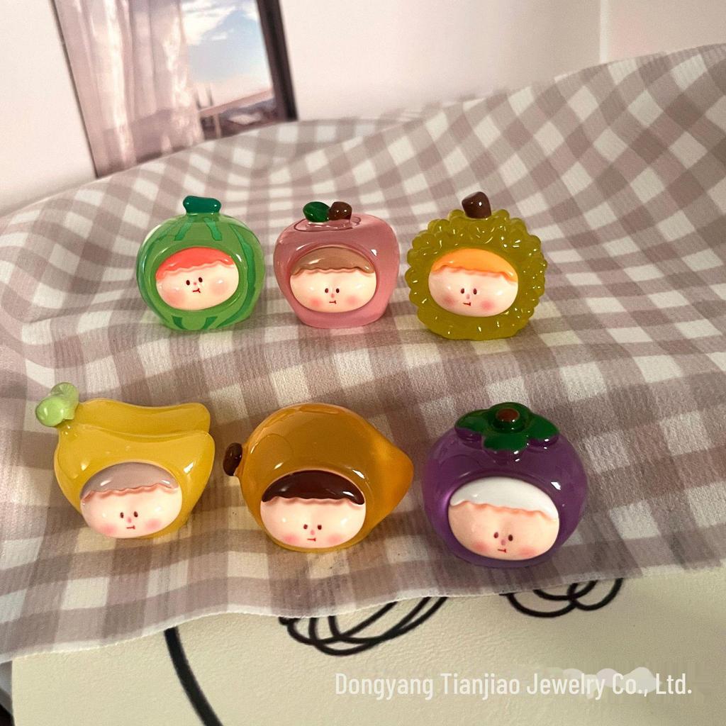 Creative Lilith Li Si Solid Color Resin Fruit Ornaments - DIY Jewelry & Fun Blind Bag
