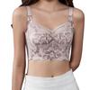 Lace Adjustable Bust-Minimizer Bra: Thin, Side Support, No Underwire, Breathable, Sweat-Absorbing, Comfortable, Full Coverage.