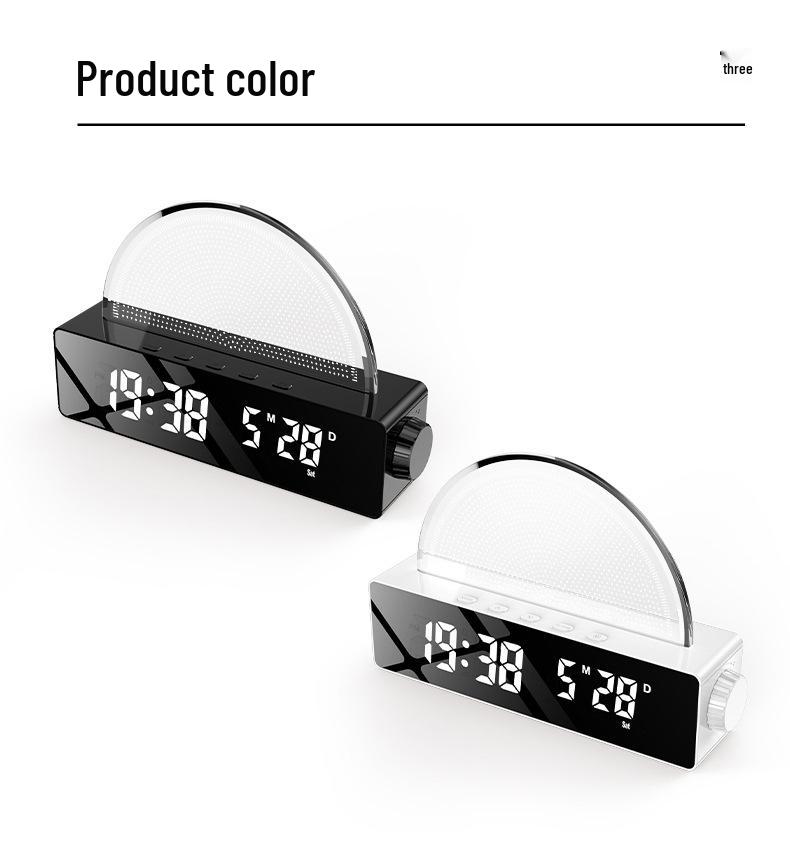 Sunrise LED Alarm Clock with Seven-Color Wake-Up and Sleep Light