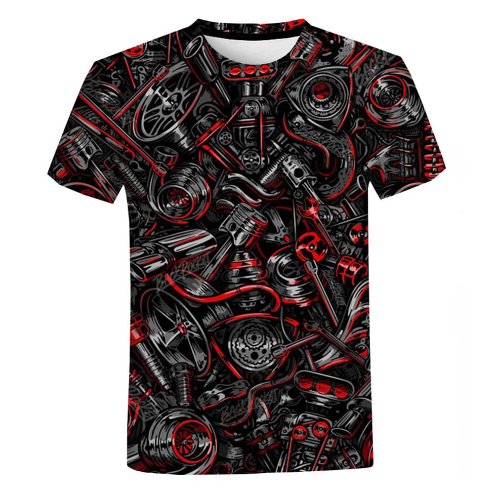 Summer Mechanic Tools Graphic 3D Printed Men's T-shirts Street Harajuku Oversized T-Shirt Fashion Casual Tops