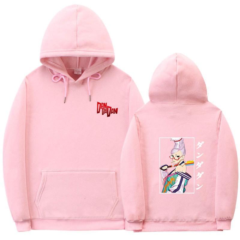 Anime-Inspired Oversized Hoodie With Ribbed Hem Unisex Sweatshirt Fall Casual Wear