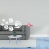 Acrylic Mirror Fish Wall Decals And Resin Sleeping Deer Figurine Removable Art Decor for Sofa TV