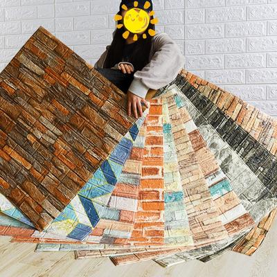 1/5/10pcs 35*30cm Wallpaper Self-adhesive 3d Bedroom Decoration Wall Waterproof Moisture-proof Soft Package Wallpaper
