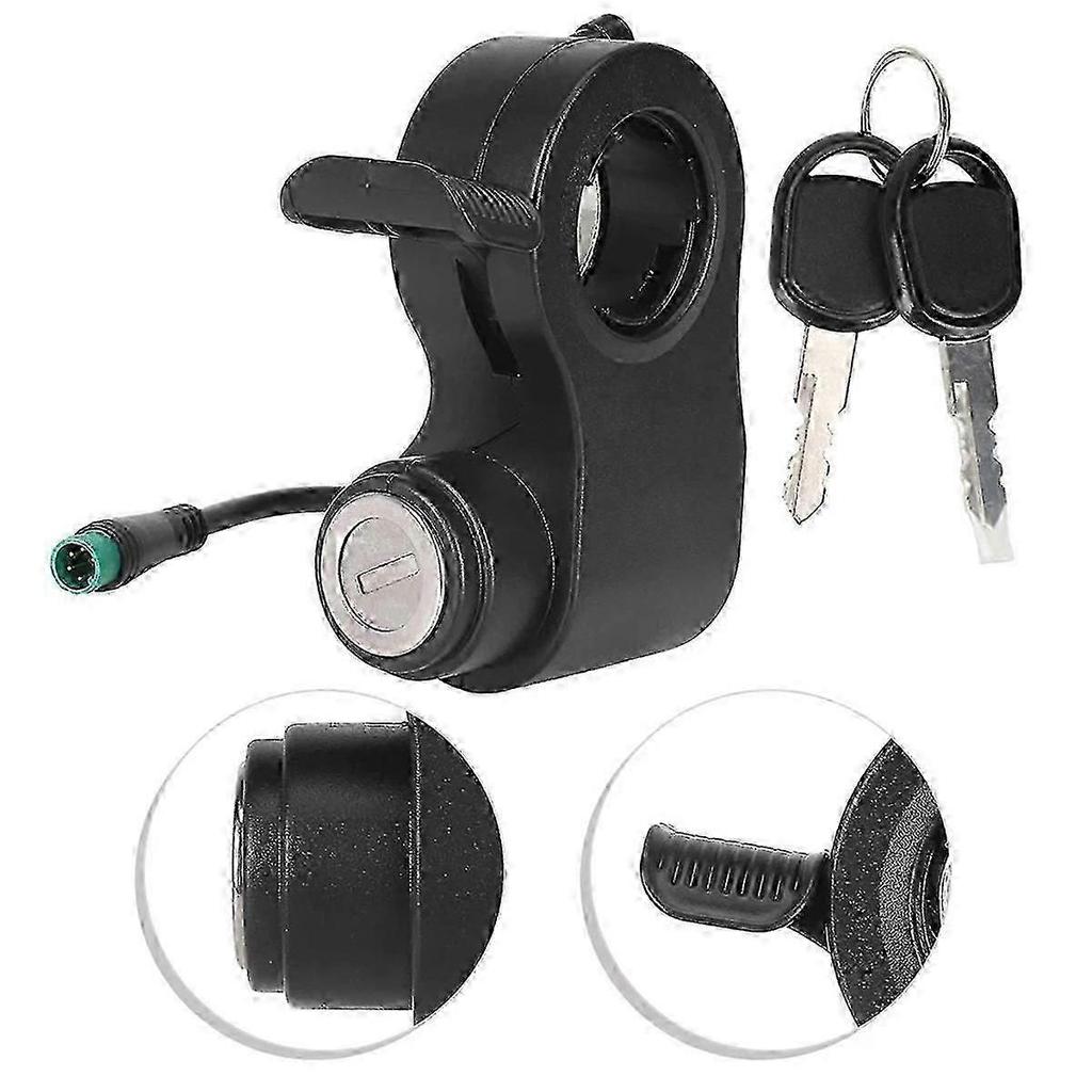 For Kukirin G2 Max Electric Scooter 5 Pin Ignition Lock with Key for Anti-Theft Security and Engine Start System