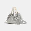 2024 Summer New Niche High-End New Chinese Style Pleated Cloud Bag Beaded Fashionable Exquisite Handbag