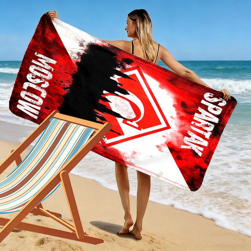 Spartak Moscow Might Print Beach Towel, Large Soft Quick Dry Towel for Beach Camping Swimming