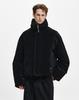 ZIOSONGZIO Glossy Corduroy High-Neck Down Jumper Black Zi6Jp606Bk