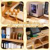 10 Piezas Lindo Mini Riqueza Suerte Gato Dorado Animal Decoración Artesanía de Resina Figura Miniatura Bonsái Micropaisaje Jardín de Hadas Decoración
