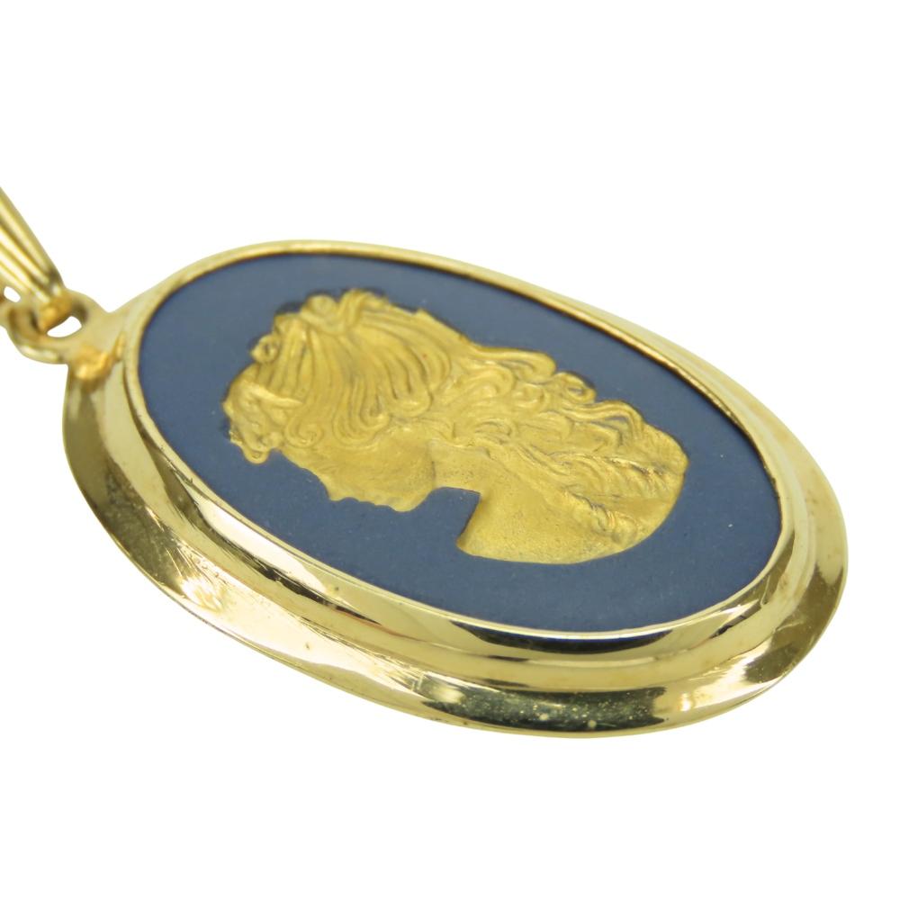 Used Wedgwood Pendant top metal 2.9g gold blue plating