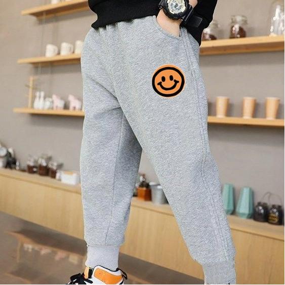 Pantalon de survêtement fin à imprimé lettres tendance pour garçons, pantalon de jogging décontracté, pantalon ample et doux en coton pour enfants