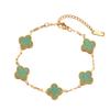 Light Luxury Double-Sided Four-Leaf Clover Bracelet Women Lucky Flowers Hand Jewelry Titanium Steel Simple Fashion Temperament Bracelet