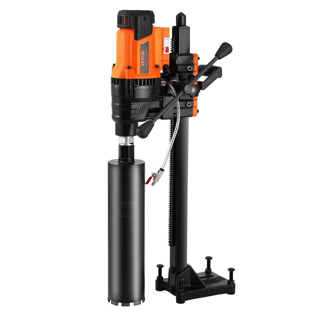 VEVOR Core Drill Machine 2.03-24.9 cm Dia 3200W Diamond Core Drill Rig with Stand