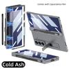 Fashion Hinge Protect Full Body Pen Slot Stand Case with Pen for Samsung Galaxy Z Fold7 With Screen Glass Film Matte Hard Cover
