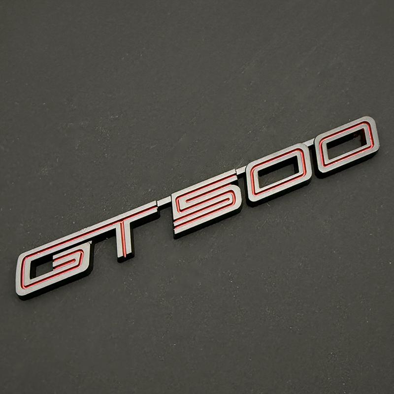 AGET4 3D Metal Car Sticker GT Rear Trunk Fender Logo Badge Emblem Decals For Ford Mustang Shelby GT GT350 GT500 Parts Accessories