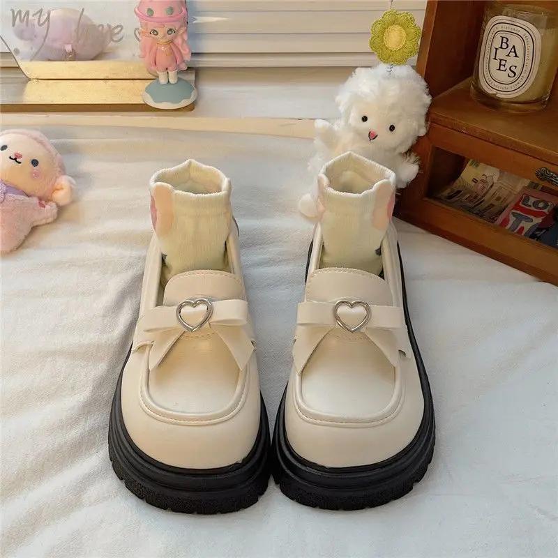 

Office With Medium Heels Moccasins Ladies Pumps Platform Casual Korean Style Popular Young High Quality Chic Point Women s Shoes 35