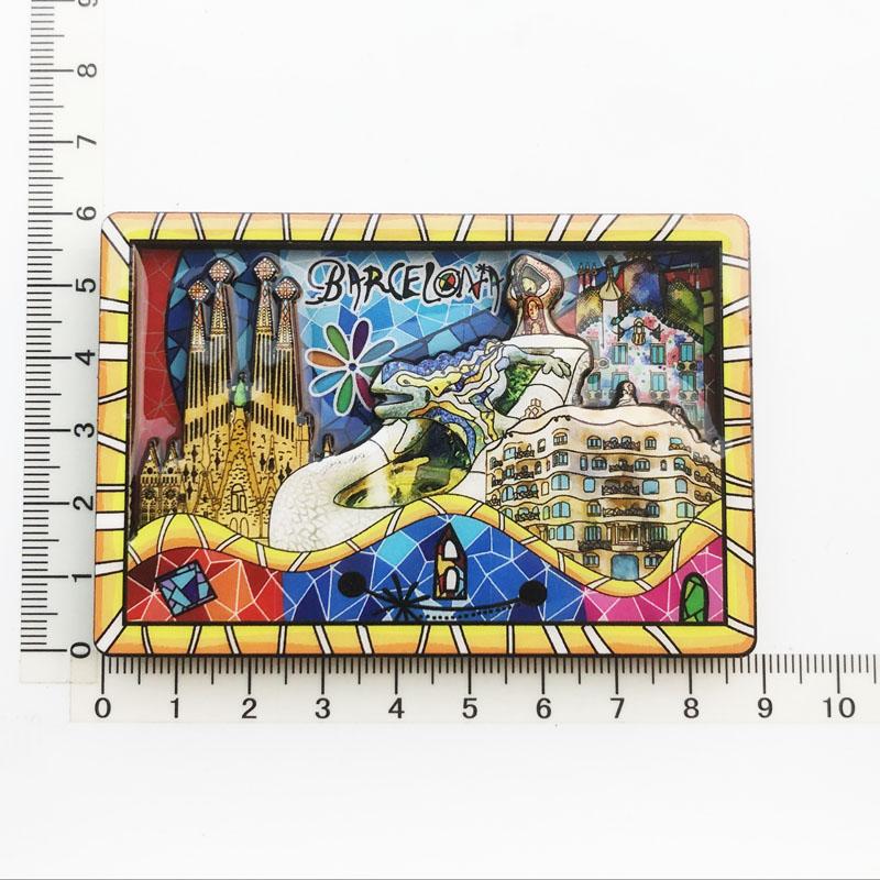 Spain Barcelona Travelling Fridge Magnets Wooden Magnetic Stickers Tourist Souvenirs Wedding Birthday Gifts Home Decoration