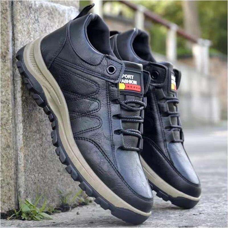 Men s Versatile Leather Casual Hiking Shoes - Soft Sole, Fashionable, New Design 40