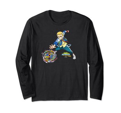 Beyblade Burst Sparking Rainbow Dragon Drum & Tempest Dragon Long Sleeve T-Shirt