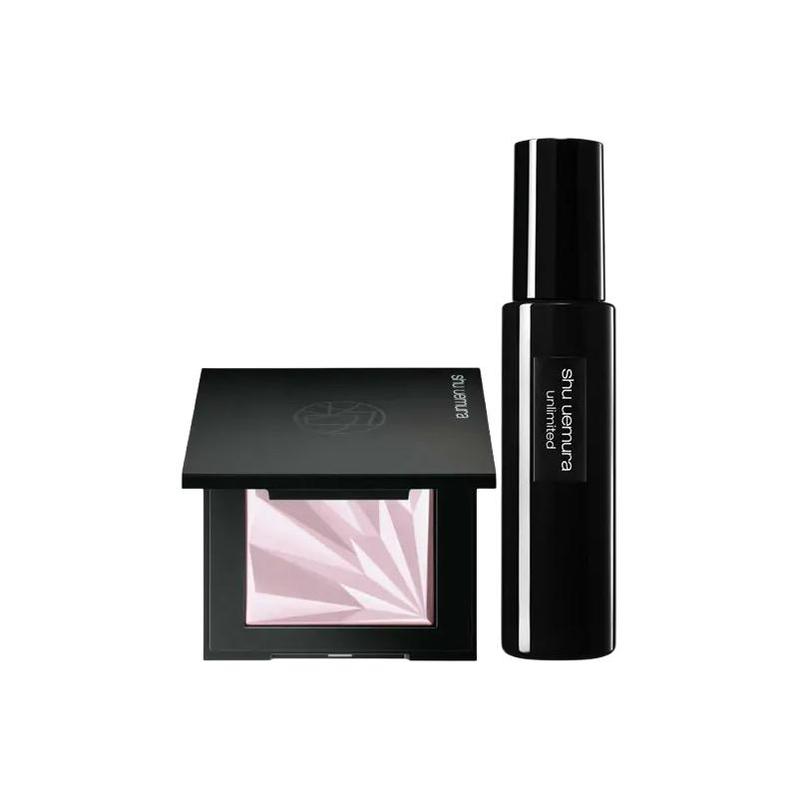 Shu Uemura Magic light powder makeup set, easy to color, two-piece set Loose Powder#StarPurple Oil Controlling Makeup Setting Spray 100ml фиолетовый