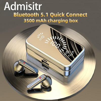 New Mirror Wireless Bluetooth Headset 5.2 Mini Binaural Invisible In-ear Ultra-long Standby with Handle