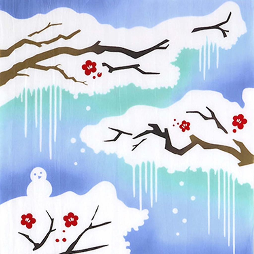 Stylish Tenugui Hand Dyed Made in Perfect Souvenir for Christmas Snow Mandarin Zodiac Mail 50297 50298 50299 50300 50301 Fuji Snow Towels, Chū-sen