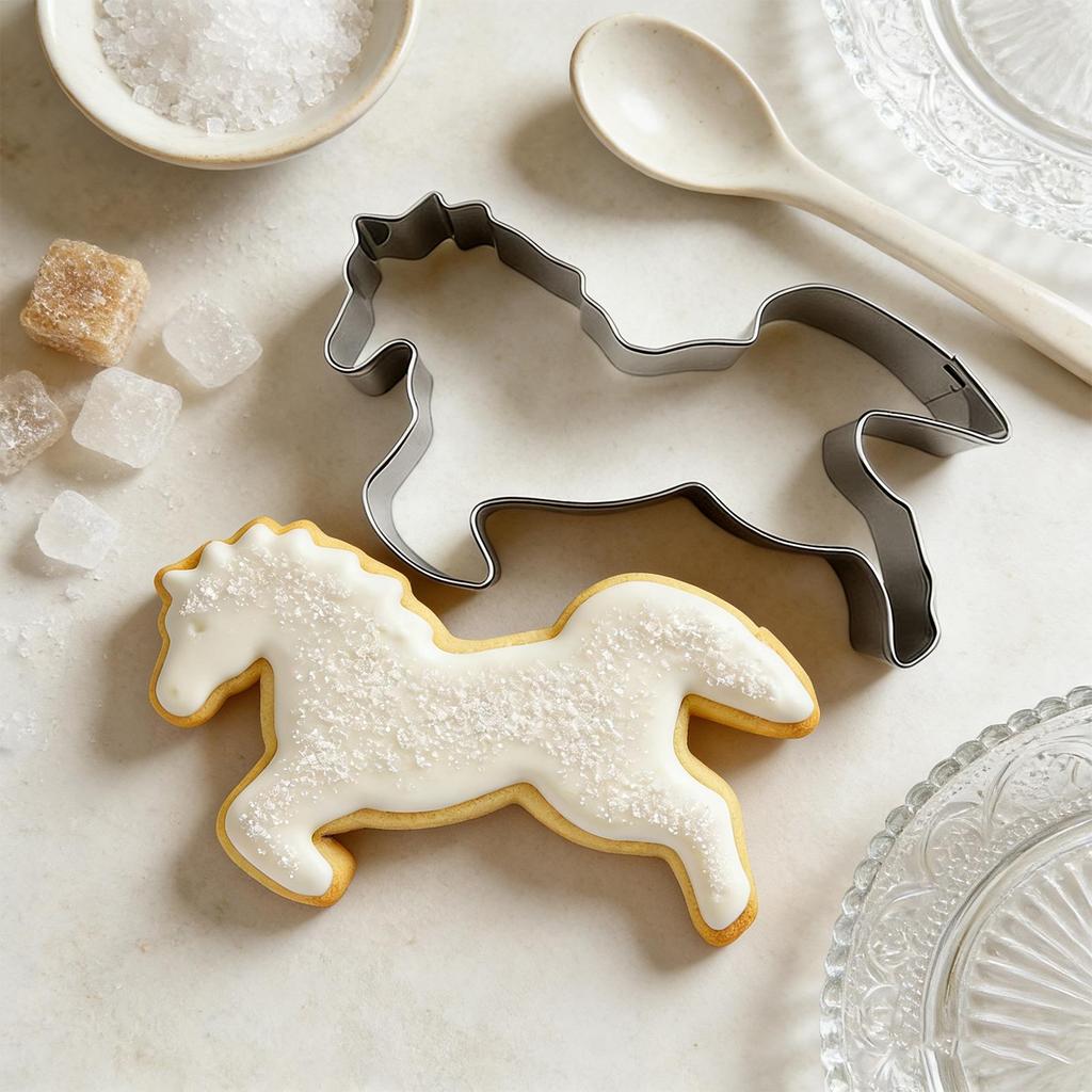 Horse Shape Stainless Steel Cookie Cutter Biscuits Mould Fondant Cake Decor Tools Pastry Shop Chocolate Mold Bakery