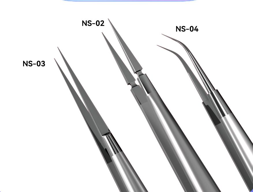 I2C NS(01-04) Super Alloy Tweezers Phone Circuit Repair Hand Tool Non-magnetic Stainless Steel Flying Wire Forceps