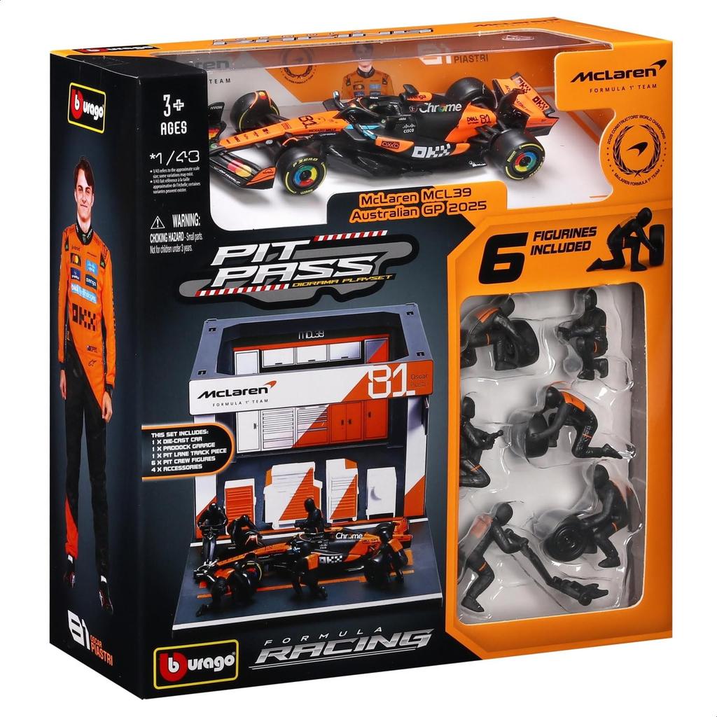 Bburago 2025 Formula Pit Pass Oscar 1/43 (#81 Piastri)