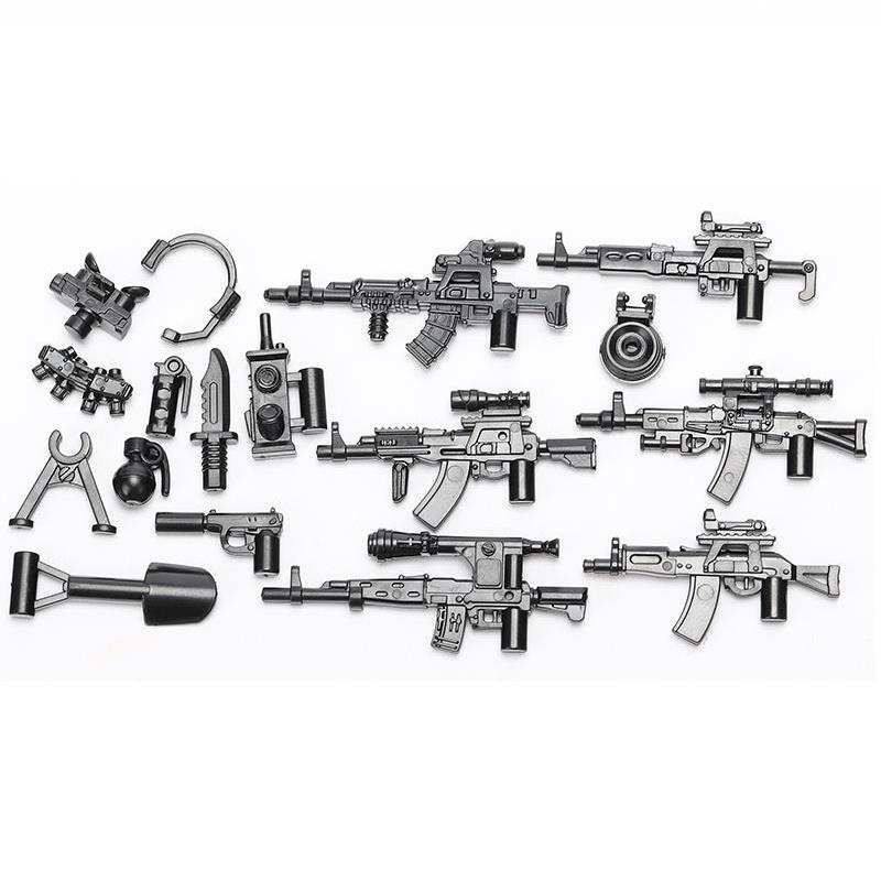 Stadt Militär Waffe Einzigartige Kräfte Waffen Soldat MOC SWAT Mini Actionfiguren Armee Polizei Komponenten Bausteine Spielzeug