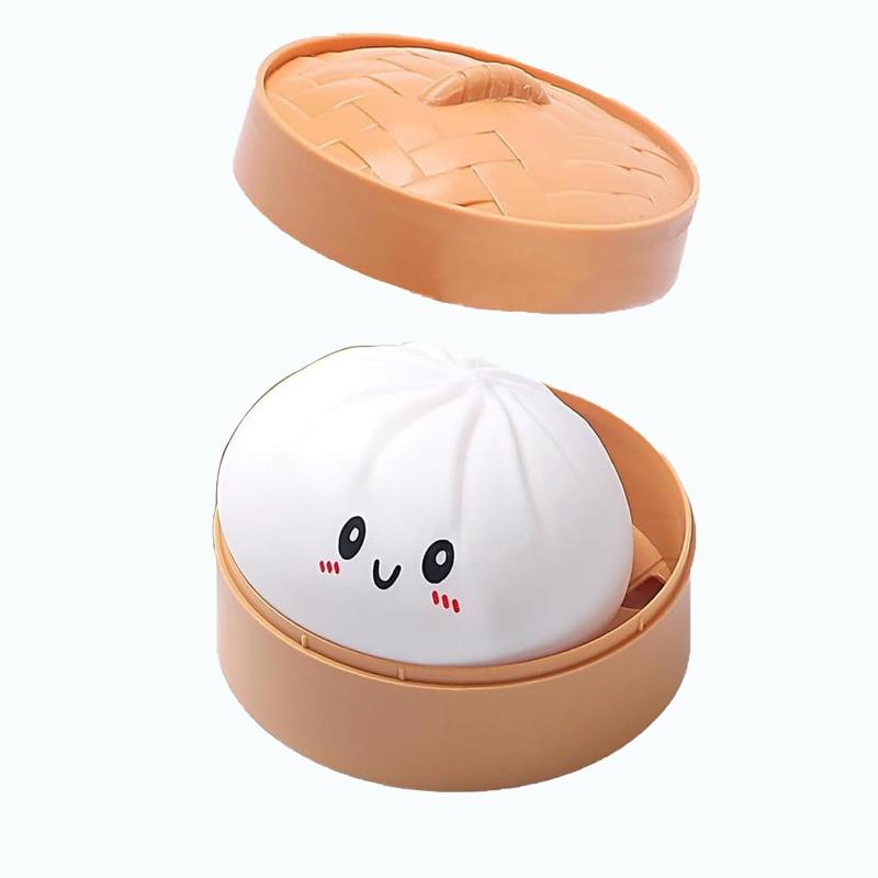 Colorful Simulated Dumpling Squishy Relaxing Relieve Anxiety Antistress Enhance Happiness Reusable Rebound Squeeze Reliever Toy