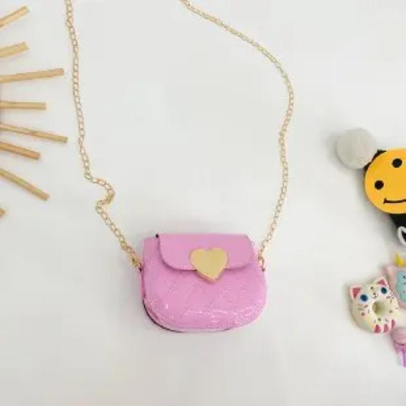 Lindas Bolsas Transversais Infantis de Couro Envernizado Fofa Mini Bolsa de Ombro para Meninas Pequenas para Crianças Moda Porta-Moedas Pequenas Bolsas de Mão