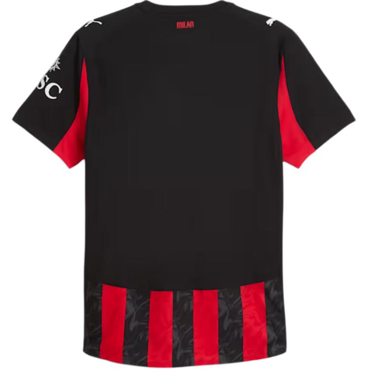 Puma Ac Milan Ultraweave Drycell 25/26 Season Home Striped Lightweight Breathable Moisture-Wicking Fitted Short Sleeve Football Shirt 779961-01