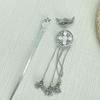 Metal Ethnic Style Hair Stick Silver Hanfu Hair Fork  Costume Headdress